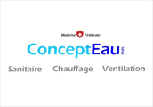 Logo ConceptEau Sàrl — Sanitaire, chauffage, ventilation