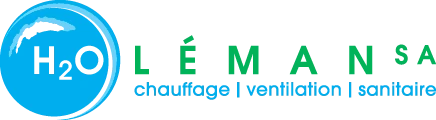 Logo H2O Léman SA — Chauffage, ventilation, sanitaire