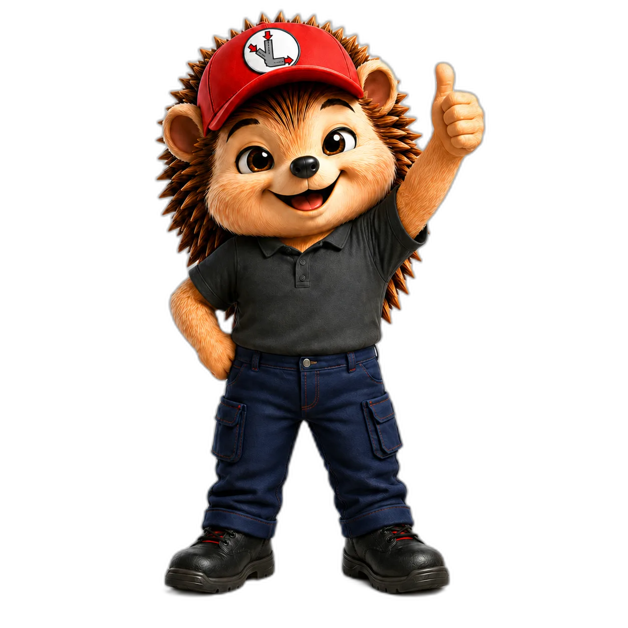 Mascotte pouce levé — étape 4, nettoyage