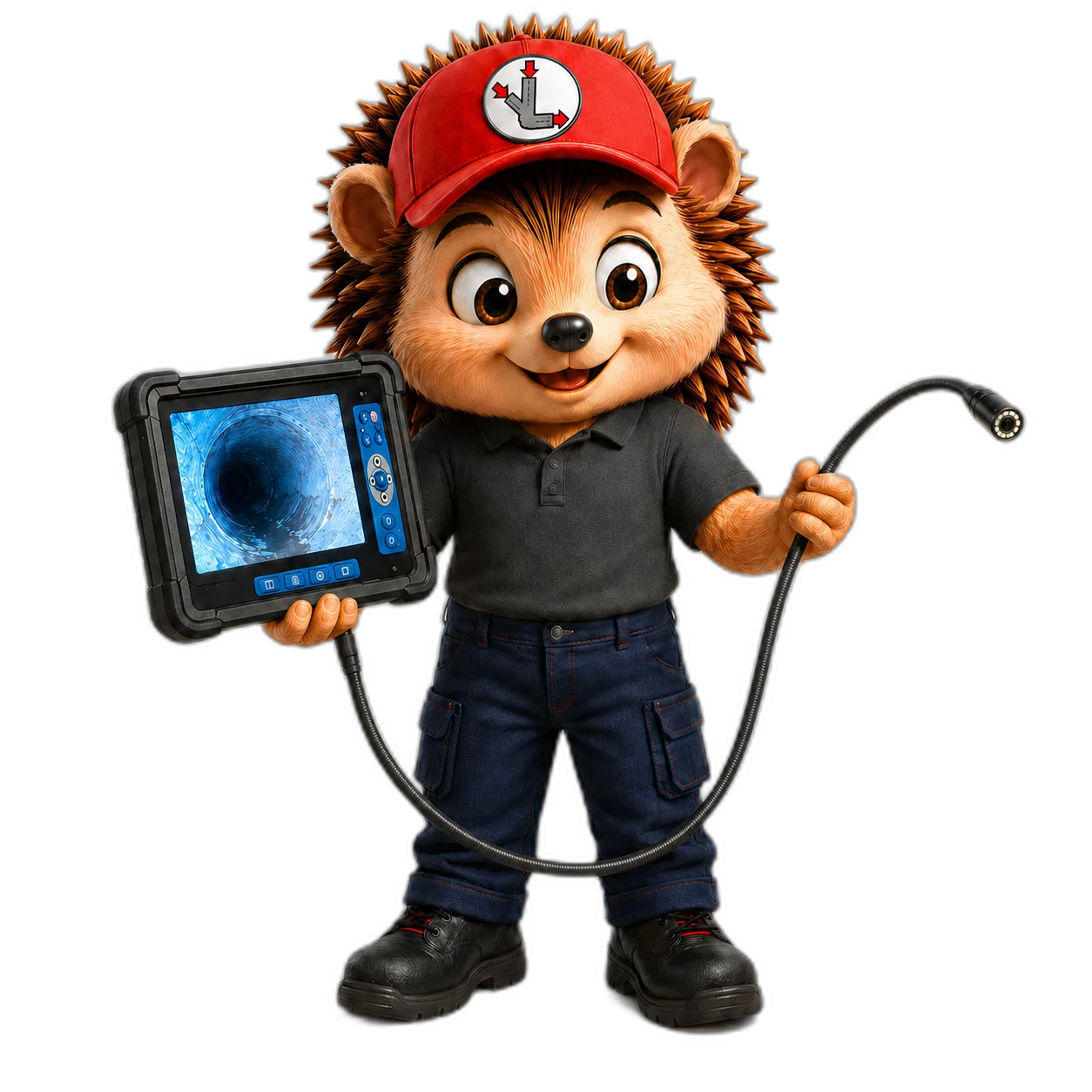 Mascotte avec caméra d'inspection — étape 3, contrôle